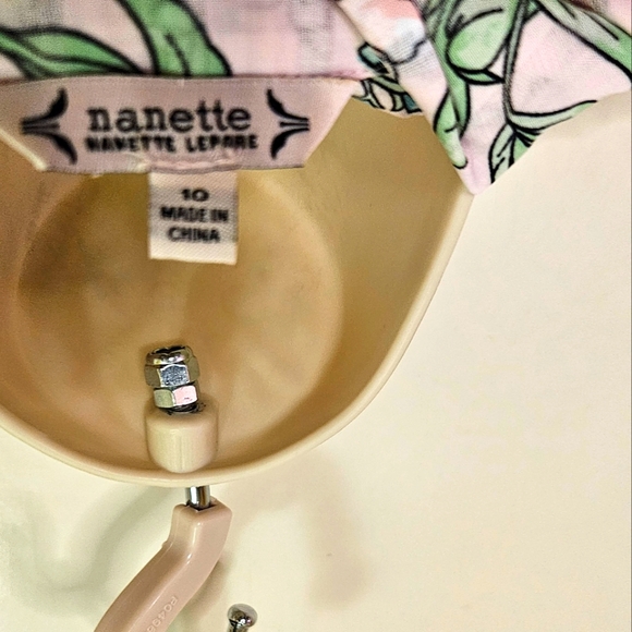 Nanette Lepore Pink/Green Multi-Color Floral Pleated Sleeveless Dress,Size 10 - Picture 16 of 16